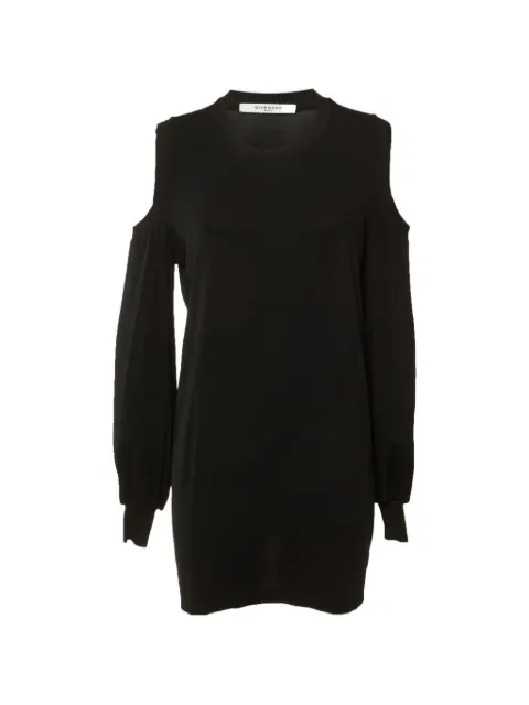 Givenchy Pre-Owned cold-shoulder crepe tunic Black 1275436