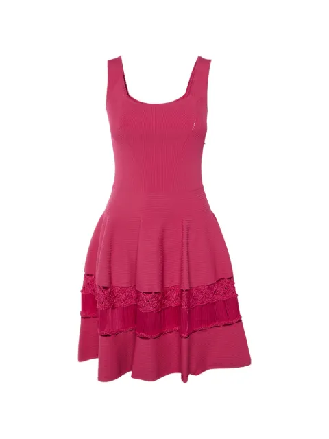 Alexander McQueen Pre-Owned crochet knit mini dress Pink 1267636