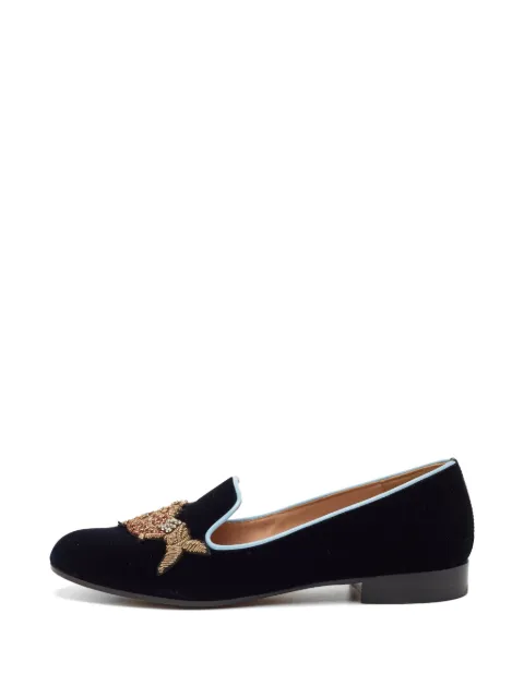 Gianvito Rossi x Mary Katrantzou fish-embroidered loafers Blue 1281068