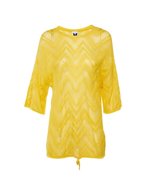 Missoni Pre-Owned chevron knit top Yellow 1275144