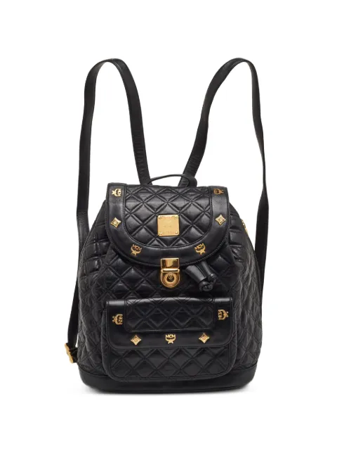 MCM Pre-Owned Stark quilted leather backpack Black 1285819