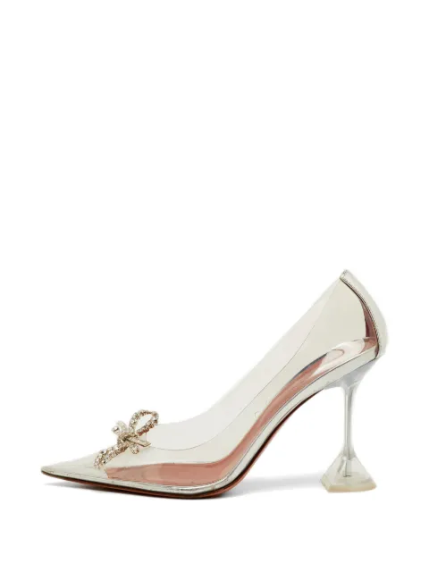 Amina Muaddi Rosie crystal-bow pumps Silver 1246287