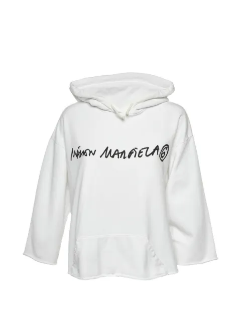 Maison Martin Margiela Pre-Owned logo-print hoodie White 1286614