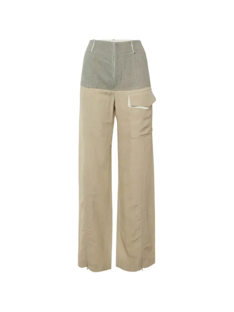 Chloé Pre-Owned Two-tone wide-leg trousers Neutrals 1267133