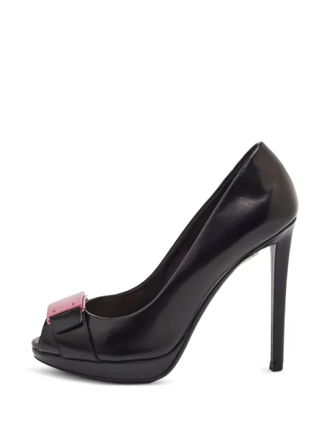 Christian Dior Pre-Owned Plaque heeled pumps Black 1287772