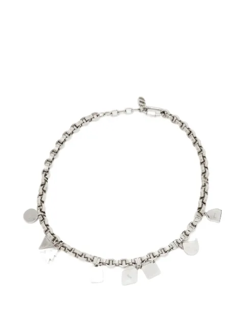 Christian Dior Pre-Owned enamel multi-charm necklace Silver 1300246