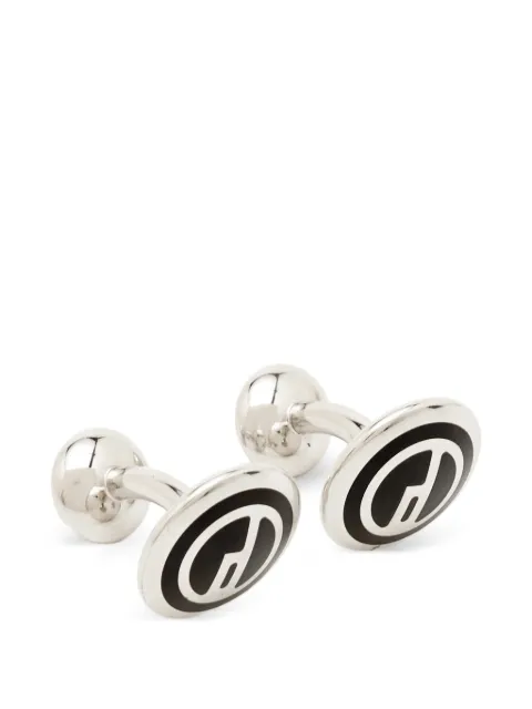 Dunhill logo-inlay cufflinks Silver 1267157