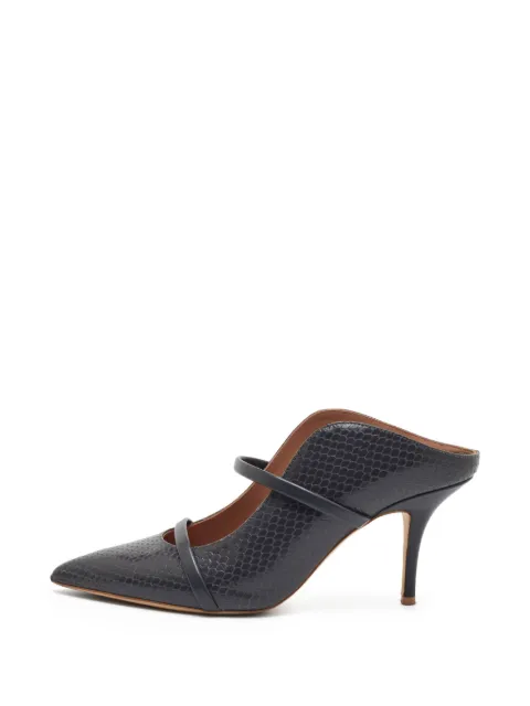 Malone Souliers Maureen snakeskin-embossed heeled mules Grey 1289362