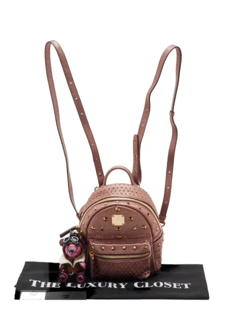 MCM Pre-Owned Stark Bebe Boo Visetos backpack Pink 1313104