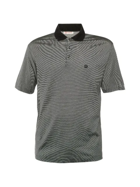 Loewe Pre-Owned striped polo shirt Black 1296217