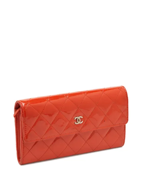 CHANEL Pre-Owned CC quilted wallet Red 1295053