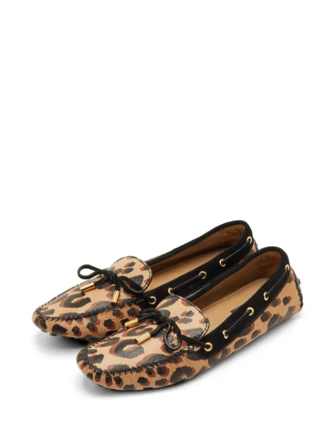 Louis Vuitton Pre-Owned Gloria leopard-print loafers Neutrals 1302189