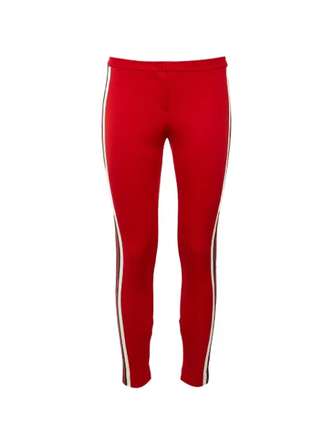 Gucci Pre-Owned stripe-detail slim-fit trousers Red 1304936