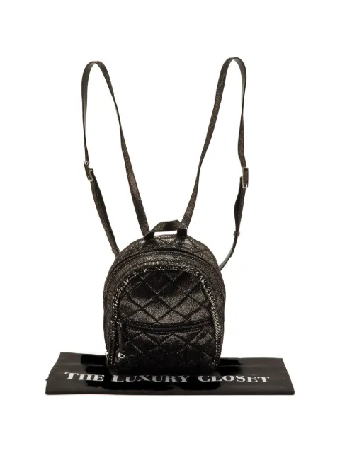 Stella McCartney Pre-Owned Falabella chain-trim backpack Gold 1304094