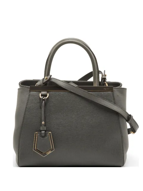 Fendi Pre-Owned petite 2Jours leather tote bag Grey 1304328