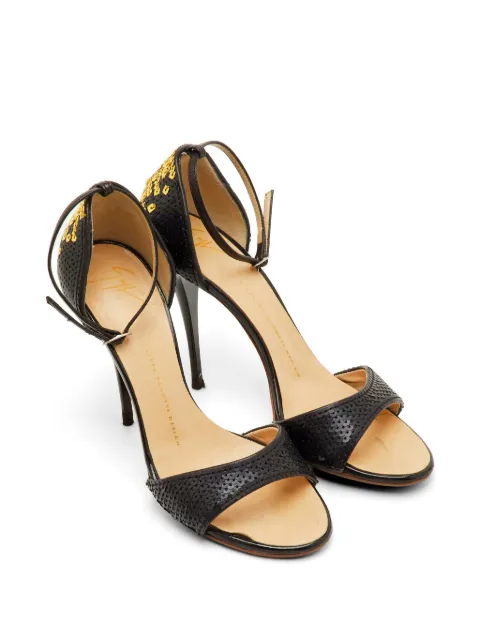 Giuseppe Zanotti Vintage sequin-embellished heeled sandals Black 1302513