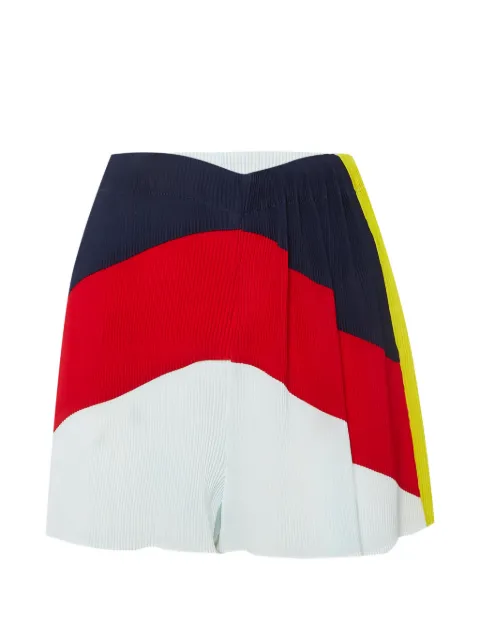 SANDRO plissé colour-block shorts Blue 1261064