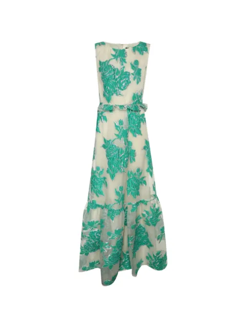 Cavalli Class embroidered tulle maxi dress Neutrals 1310021