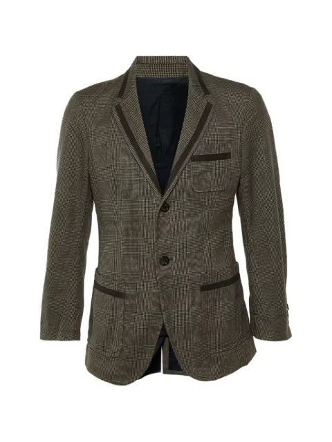 Alexander McQueen Pre-Owned houndstooth-pattern blazer Brown 1293764