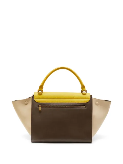 Celine Pre-Owned medium 2014 Celine Trapeze leather top handle hag Brown 1306669