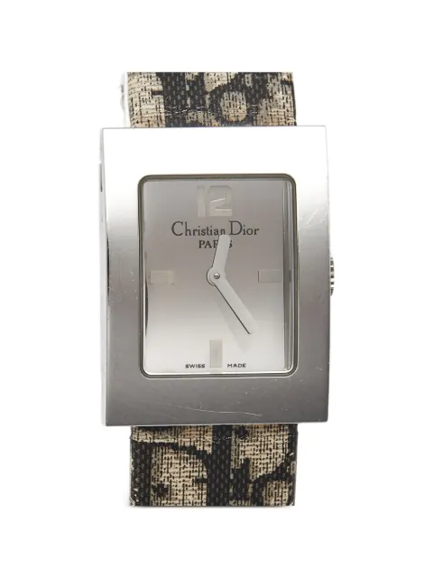 Christian Dior Pre-Owned Malice monogram-strap 19mm watch Silver 1314291