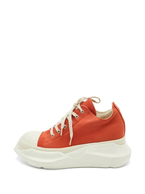Rick Owens Vintage Abstract canvas platform sneakers Orange 1318024