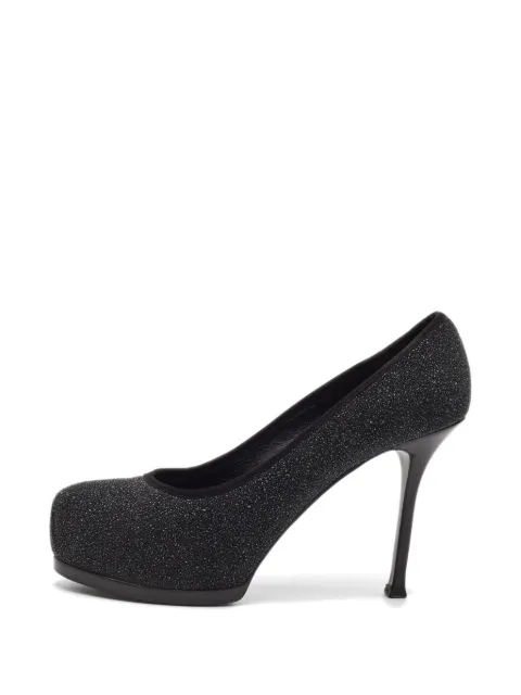 Saint Laurent Pre-Owned Tribtoo platform pumps Black 1309276