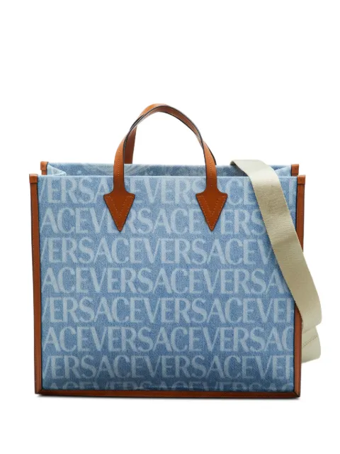 Versace Pre-Owned 2023 Allover denim tote bag Blue 1312400