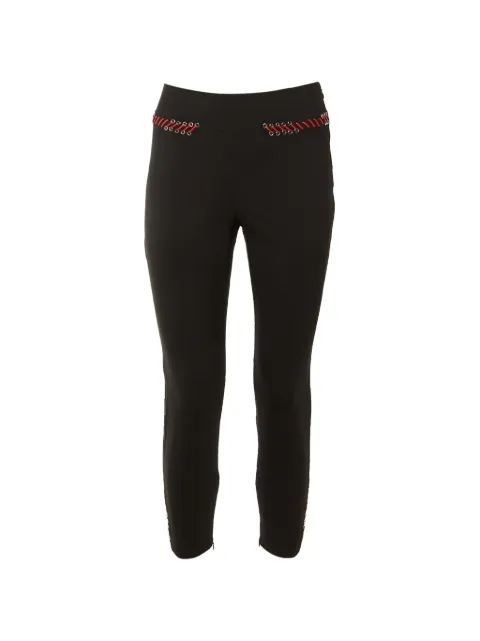 Alexander McQueen Pre-Owned braid-detail tailored trousers Black 1304702