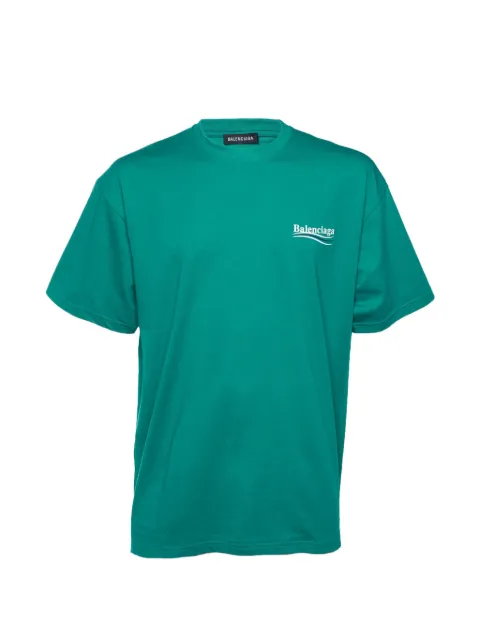 Balenciaga Pre-Owned logo-print T-shirt Green 1314752
