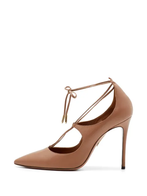 Aquazzura Christy pointed-toe pumps Brown 1327413