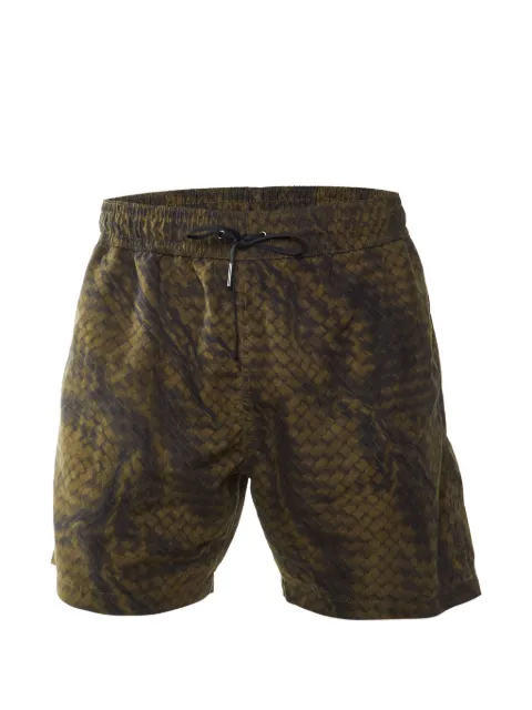 Bottega Veneta Pre-Owned Intreccio print swim shorts Green 1314647