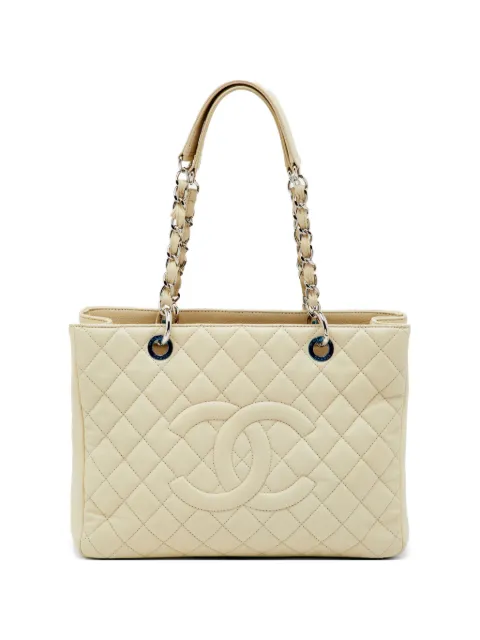 CHANEL Pre-Owned 2010-2011 GST quilted tote bag Neutrals 1328781