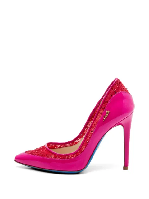 Loriblu lace-overlay heeled pumps Pink 1325242