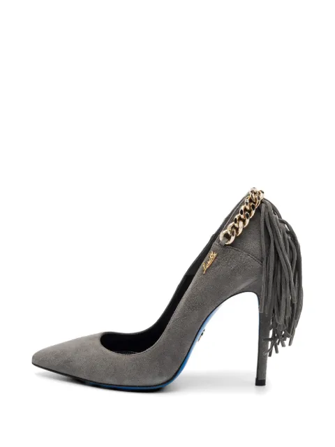 Loriblu chain-fringe pointed-toe pumps Grey 1327492