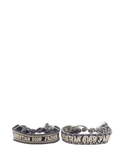 Christian Dior Pre-Owned J'Adior woven bracelets (set of two) Blue 1324810