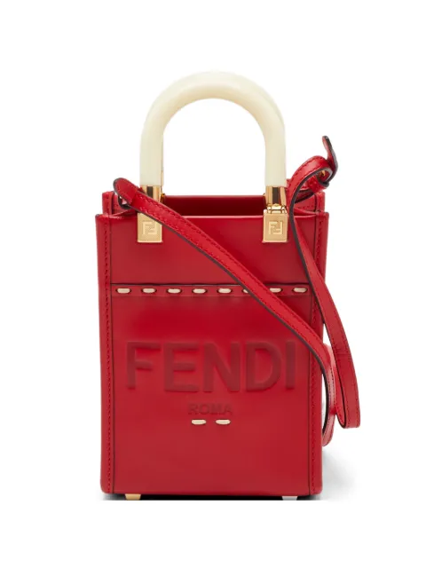 Fendi Pre-Owned 2021 mini Sunshine tote bag Red 1328462
