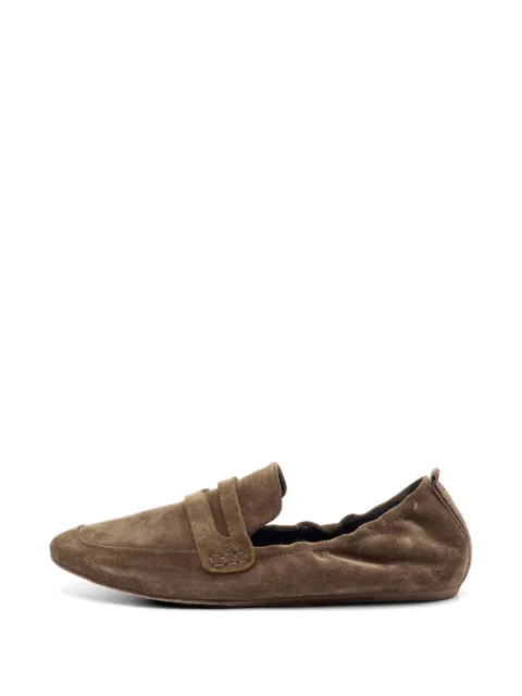 Lanvin Pre-Owned suede slip-on loafers Brown 1324634