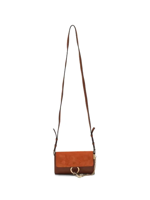 Chloé Pre-Owned mini Faye ring-chain crossbody bag Orange 1332360