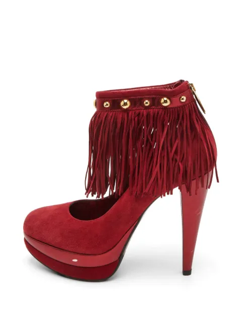 Loriblu fringed studded pumps Red 1333436