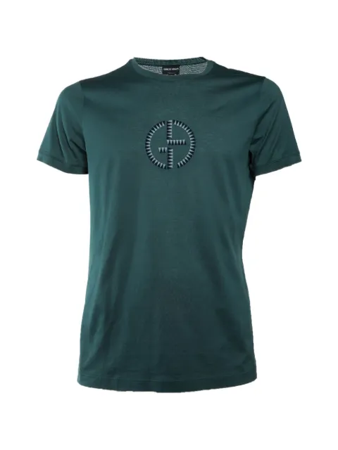 Giorgio Armani Pre-Owned logo-print T-shirt Green 1333716