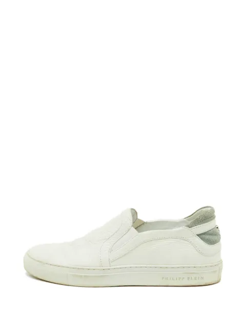 Philipp Plein skull-embossed slip-on sneakers White 1333398