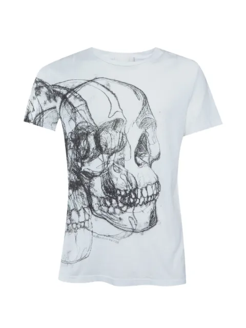 Alexander McQueen Pre-Owned Scribbled Skull-printed T-shirt White 1333609