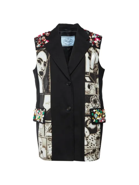 Prada Pre-Owned Alice embellished vest Black 1333116