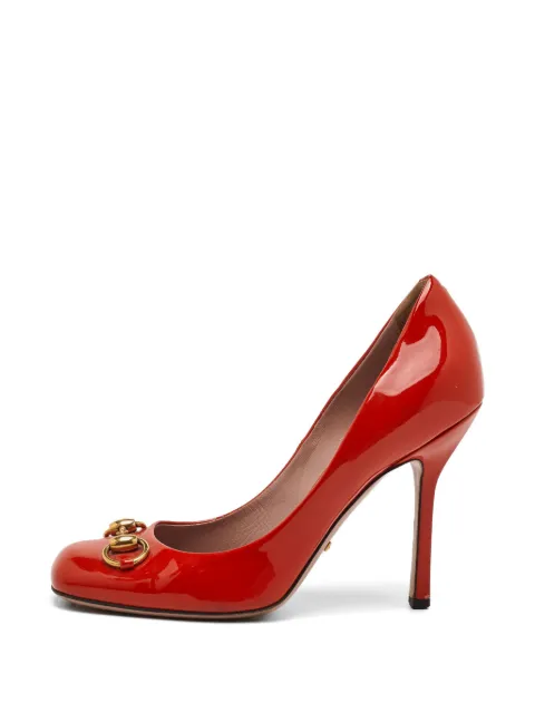 Gucci Pre-Owned Horsebit patent leather pumps Red 1332724
