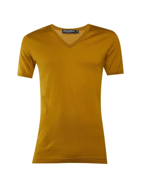 Dolce & Gabbana Pre-Owned V-neck T-shirt Yellow 1333709