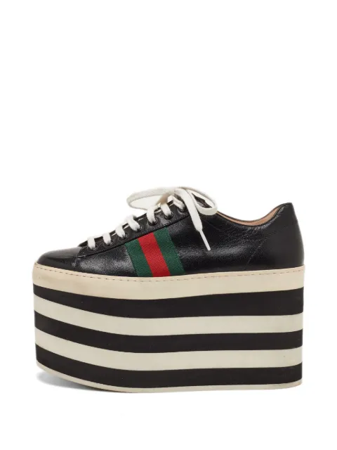 Gucci Pre-Owned Peggy Web sneakers Black 1334736