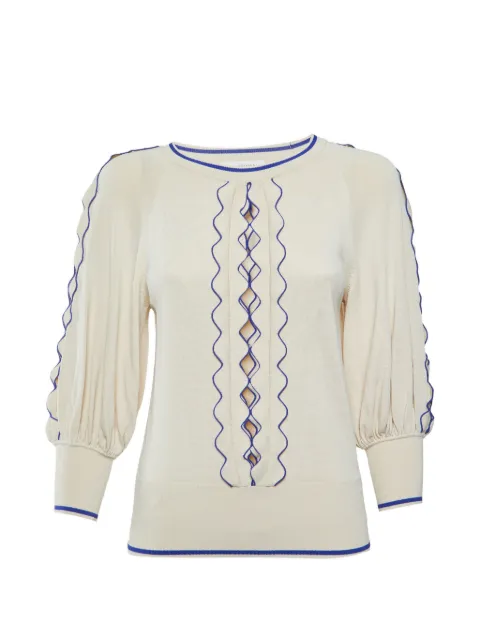 ZIMMERMANN Wonderland cut-out sweater Neutrals 1334700