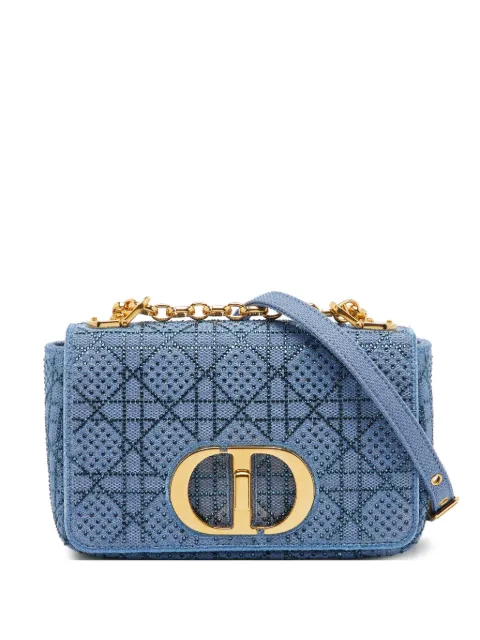 Christian Dior Pre-Owned 2022 Caro Cannage shoulder bag Blue 1328865