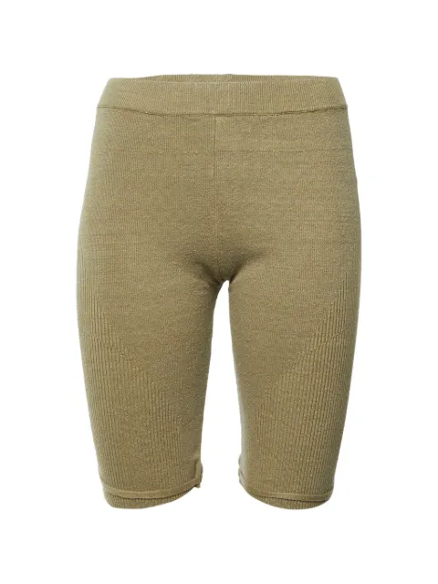 Jacquemus Pre-Owned Sierra rib knit shorts Green 1338097